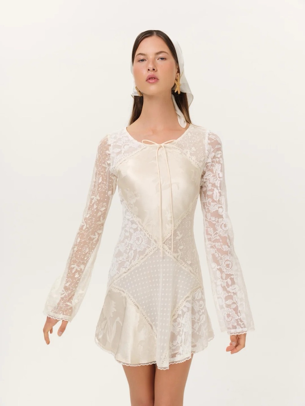 For love & Lemons Bellamy Mini Dress | Lace | XS | NWT